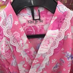 《尼崎市/リサイクルショップドリーム次屋店》★ジモティー割引有★子供用甚平 90cm 花柄フリル ピンク 中古品 ☆尼崎市若王寺☆の画像