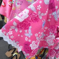 《尼崎市/リサイクルショップドリーム次屋店》★ジモティー割引有★子供用甚平 90cm 花柄フリル ピンク 中古品 ☆尼崎市若王寺☆の画像