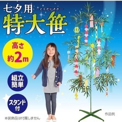 笹竹　組立式200cmと手持ち90cm*２本の画像