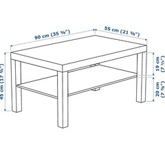 IKEA テーブル　ラック付きの画像