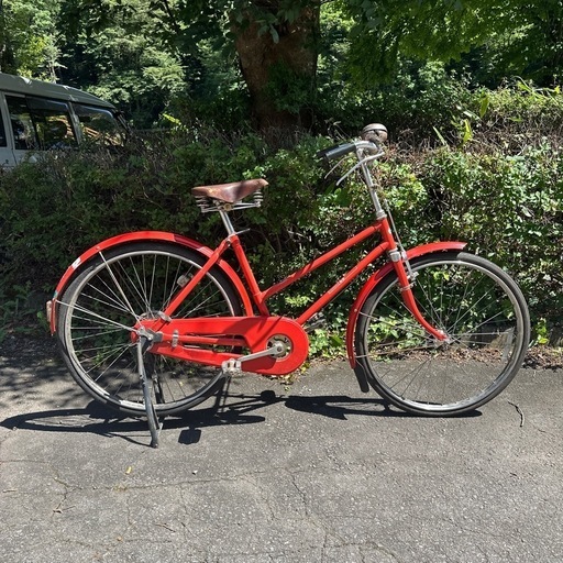 郵便局の自転車 昭和デザインの平成8年製 使用可能