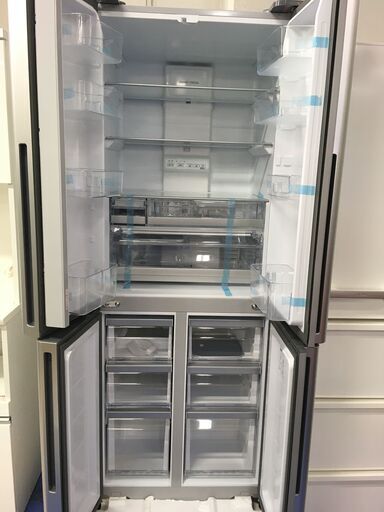 ★リユースのサカイ横浜南店★YM1285 AQUA 冷蔵庫 AQR-TZ42P ４２０L 24年製 動作確認／クリーニング済み