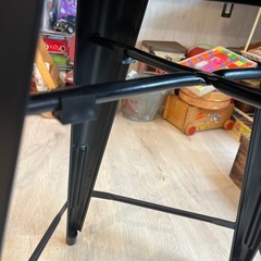  ハイスツール カウンターチェア スタッキング可能 メタルフレーム オールメタル インダストリー メンズライク リビング イス 座高66cm インダストリアルやバースタイル好きな方に！の画像