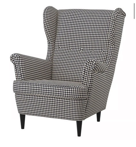 IKEA 1人掛けソファー　千鳥柄