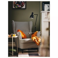 IKEA 1人掛けソファー　千鳥柄の画像
