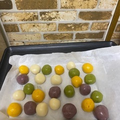 カラフルお豆腐みたらし団子🍡作り親子教室の画像