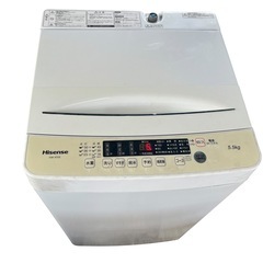【ジ0719-26】 洗濯機がこの値段❓ ハイセンス   全自動洗濯機  5.5kg  HW-K55E   2022年 傷や汚れあり 通電動作確認済みの画像