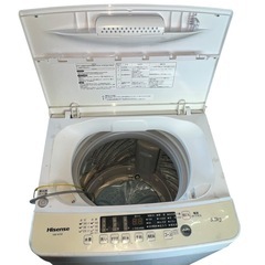 【ジ0719-26】 洗濯機がこの値段❓ ハイセンス   全自動洗濯機  5.5kg  HW-K55E   2022年 傷や汚れあり 通電動作確認済みの画像