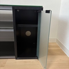 テレビ台（ブラック/ガラス製天板）の画像