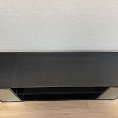 テレビ台（ブラック/ガラス製天板）の画像