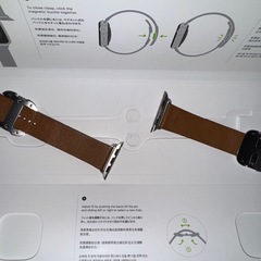 Apple Watch純正レザーモダンパックル(茶色)【40mm、M -L】の画像