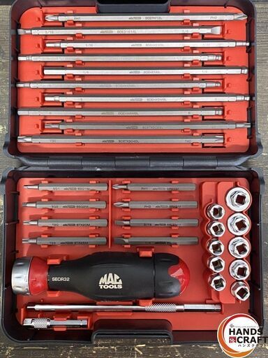 【引き取り限定】【中古品】MACTOOLS マックツールズ SBDR41SN ラチェットスクリュードライバー & ナットドライバ セット ツールセット ケース入