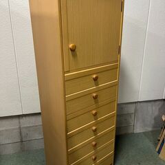 新和工業 木製 7段 チェスト 洋タンス 整理箪笥 幅60cm×奥行44cm×高さ177cm の画像