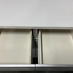 NITORI ニトリ 木製 食器棚 キッチン収納 ホワイト 幅80cm×奥行51cm×高さ87cm の画像
