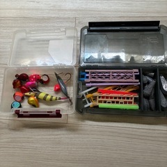釣具用品とバケツエアーポンプセットの画像
