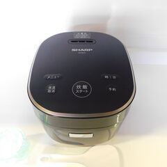【JM672】 美品♪2024年製♪ SHARP シャープ 炊飯器 KS-MC5-B ブラック 3合炊き しゃもじ、軽量カップ付きの画像