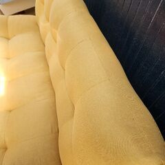 3人掛けソファー クッション付き 難あり もらってくださいの画像