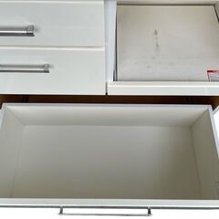 ニトリ キッチンボード 食器棚 レンジ台 コパン T 80KB WH ホワイトの画像