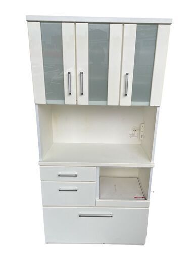 ニトリ キッチンボード 食器棚 レンジ台 コパン T 80KB WH ホワイト