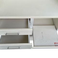 ニトリ キッチンボード 食器棚 レンジ台 コパン T 80KB WH ホワイトの画像