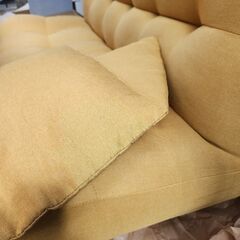3人掛けソファー クッション付き 難あり もらってくださいの画像