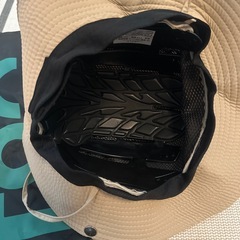 ヘルメット 自転車 レディース おしゃれ 帽子型 UV対策 ハット型 ベージュの画像