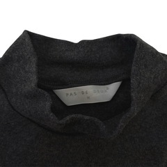 aquagarage レディース ハイネック 長袖 Tシャツ ピーチ起毛 スムースカットソー M  グレー の画像