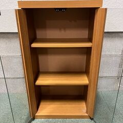 木製 3段 飾り棚 収納棚 キャビネット 本棚 幅39cm×奥行23cm×高さ73cmの画像