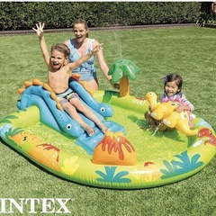 インテックス ベビープール キッズプール 滑り台付き  浅めの画像