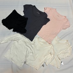 【美品多数】90〜100㎝　子ども服14点セット→ボトムス計9枚+無地半袖トップス2枚、長袖インナー3枚の画像