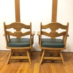 カリモク Karimoku　ダイニングチェア　RUSTIC 回転椅子　【2脚セット】アームチェア イス チェア 椅子　の画像