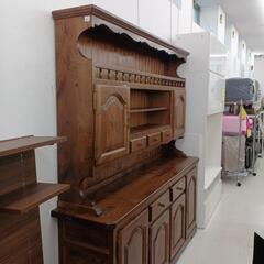 【ドリーム尾浜店】レトロBarﾜｲﾄﾞｷｬﾋﾞﾈｯﾄ DBR　高さ(H)211×幅 (W)199× 奥行(D)45(cm)の画像