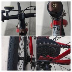 【美品】シボレークロスバイク 6段ギア 700C 赤 自転車の画像