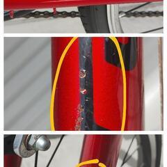 【美品】シボレークロスバイク 6段ギア 700C 赤 自転車の画像