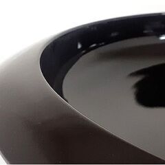 未使用【会津塗 溜塗 天京鉢 尺二 美人草】約36cm 菓子鉢 菓子皿 喰籠 食籠 会津漆器 会津工芸品 札幌 北２０条店の画像