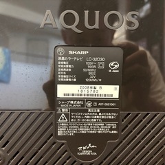 SHARP AQUOS 32インチ　テレビ　LC-32D30の画像