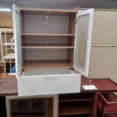 ★リユースのサカイつくば店★TK5927  食器棚小 ホワイト H85×D38×W59 クリーニング済みの画像