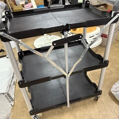 美品 サンワサプライ ツールワゴン 折りたたみワゴン キャスター付き  総耐荷重60kg  3段 最終値下げ‼️の画像
