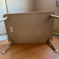 おしゃれな木目調 折りたたみローテーブルの画像