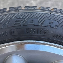 ラパン純正アルミホイール&スタッドレス　155-65-13の画像