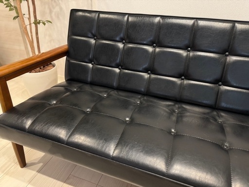 カリモク60 Kチェア　2シーター　ブラック　
