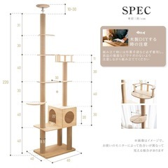 キャットタワー 使用感なしの画像