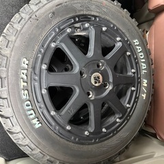 軽カー用14インチマッドタイヤアルミセット！の画像