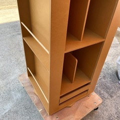 本棚　本収納　収納棚　回転式　木製オープンシェルフ　木製本棚の画像