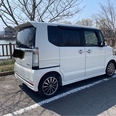 コミ価格　修復歴無　HONDA NBOX ターボ　カスタム　車検R8.4月まで有の画像