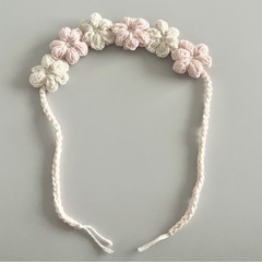 赤ちゃん用　ヘッドドレス/ヘアアクセサリー/オーガニックコットン/綿100%/ハンドメイド/ベビー用品の画像