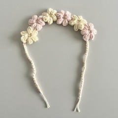 赤ちゃん用　ヘッドドレス/ヘアアクセサリー/オーガニックコットン/綿100%/ハンドメイド/ベビー用品の画像