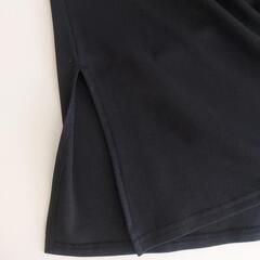 【試着のみ】フレンチスリーブロングワンピース 接触冷感加工 ブラック L Tシャツワンピースの画像