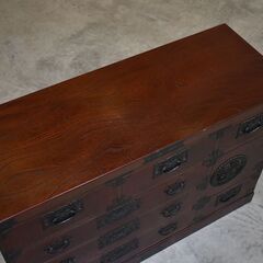 【ヤ取終了8/18】≪zyt2343ジ≫ 仙臺箪笥 欅 4段10杯 幅120cm 奥行45cm 高さ82cm CAPIC/刑務所作業製品 ケヤキ/和箪笥/和モダン/中古家具/宮城県仙台市 70716-10の画像