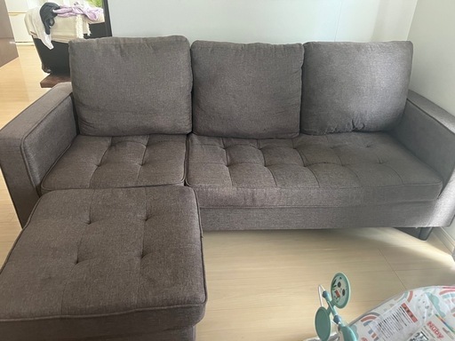 早い者勝ち！ソファー　美品　L字/オットマン付き！